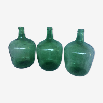 Lot de 3 Dame-Jeanne 10L verte