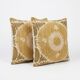 Set of 2 vintage embroidered cushion covers 61x64 cm