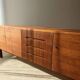 Vintage minimalist sideboard 1960s walnut
