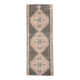 1970s Turkish Oushak Handmade Wool Cotton Brown Runner Rug 120x314