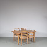1970s Oak wooden dining set by Moller, Denmark
