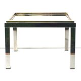 Table basse carrée Flaminia Belgochrom W. Rizzo. Vintage 70s