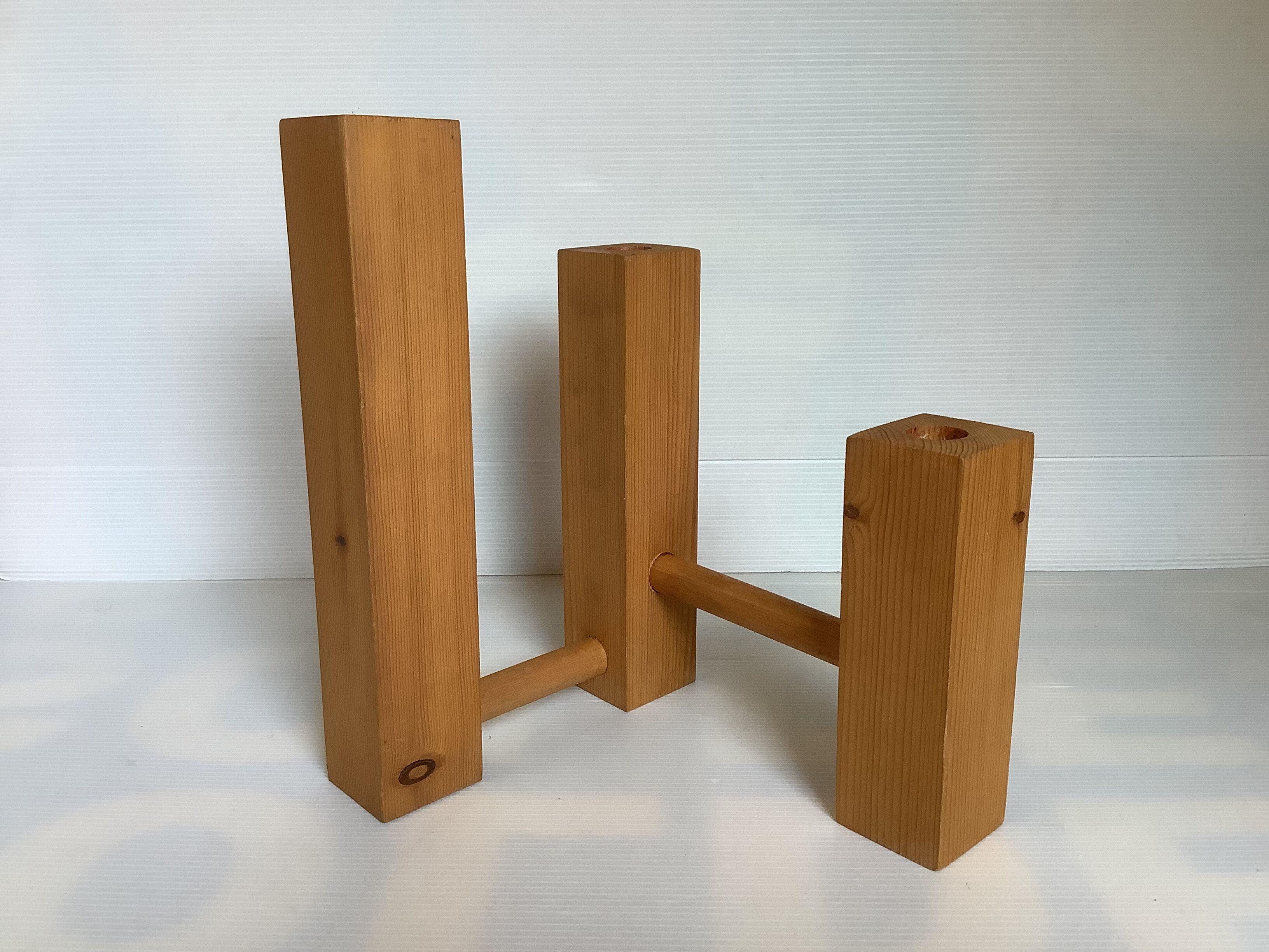 Scandinavian wooden candle holder