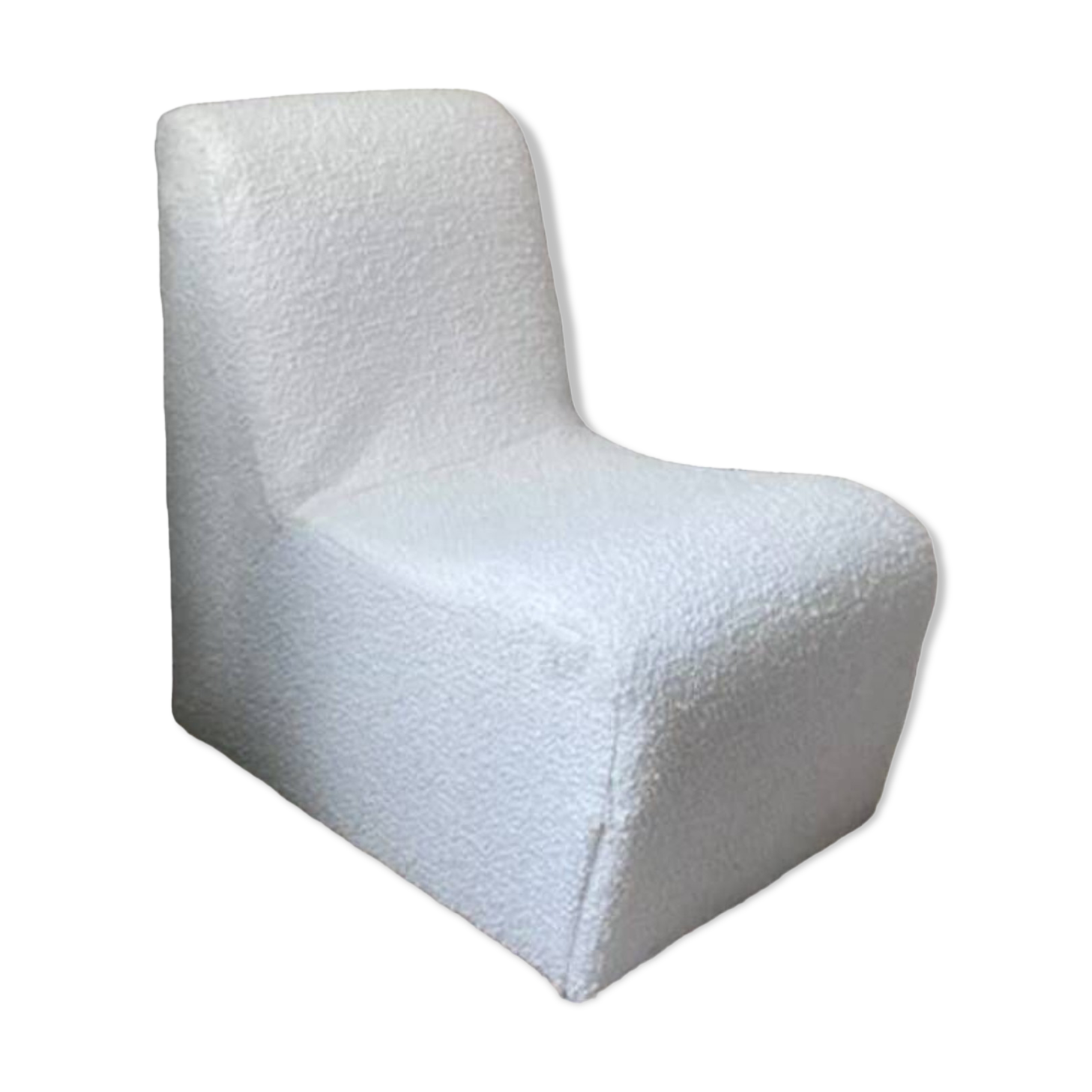 Boucle wool fireside chair