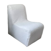 Boucle wool fireside chair