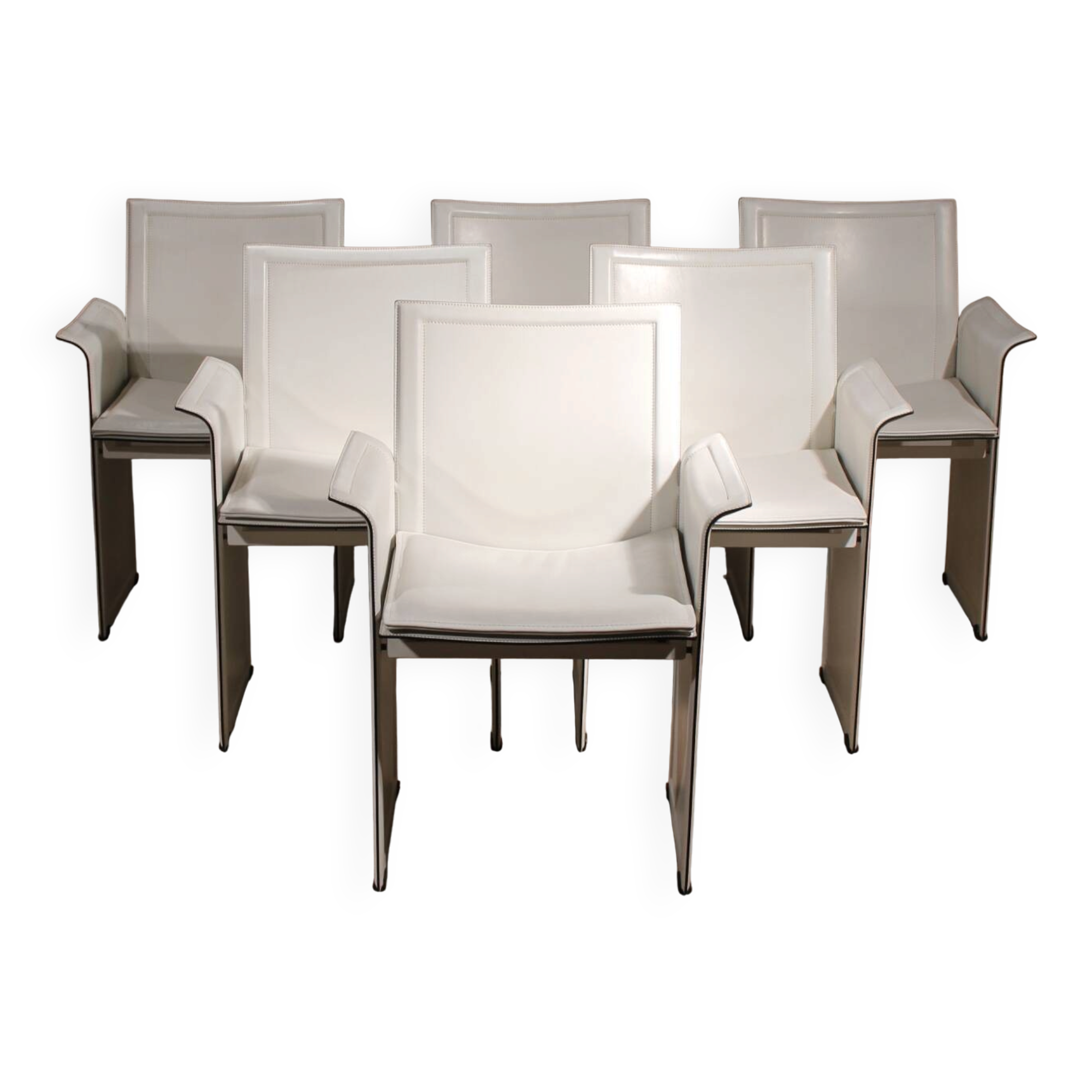 Six ‚Korium‘ Armchairs by Tito Agnoli for Matteo Grassi | Italy 1980s
