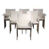 Six fauteuils 'Korium' par Tito Agnoli pour Matteo Grassi | Italie années 1980