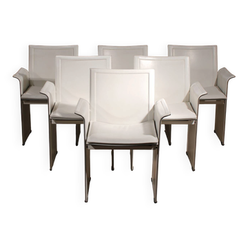 Six ‚Korium‘ Armchairs by Tito Agnoli for Matteo Grassi | Italy 1980s