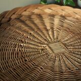 Large round wicker tray