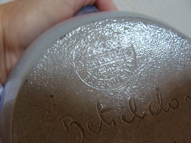 Betschdorf Alsace stoneware pitcher