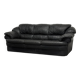 Canapé en cuir noir — design postmoderne
