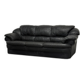 Black leather sofa — postmodern design