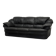 Canapé en cuir noir — design postmoderne