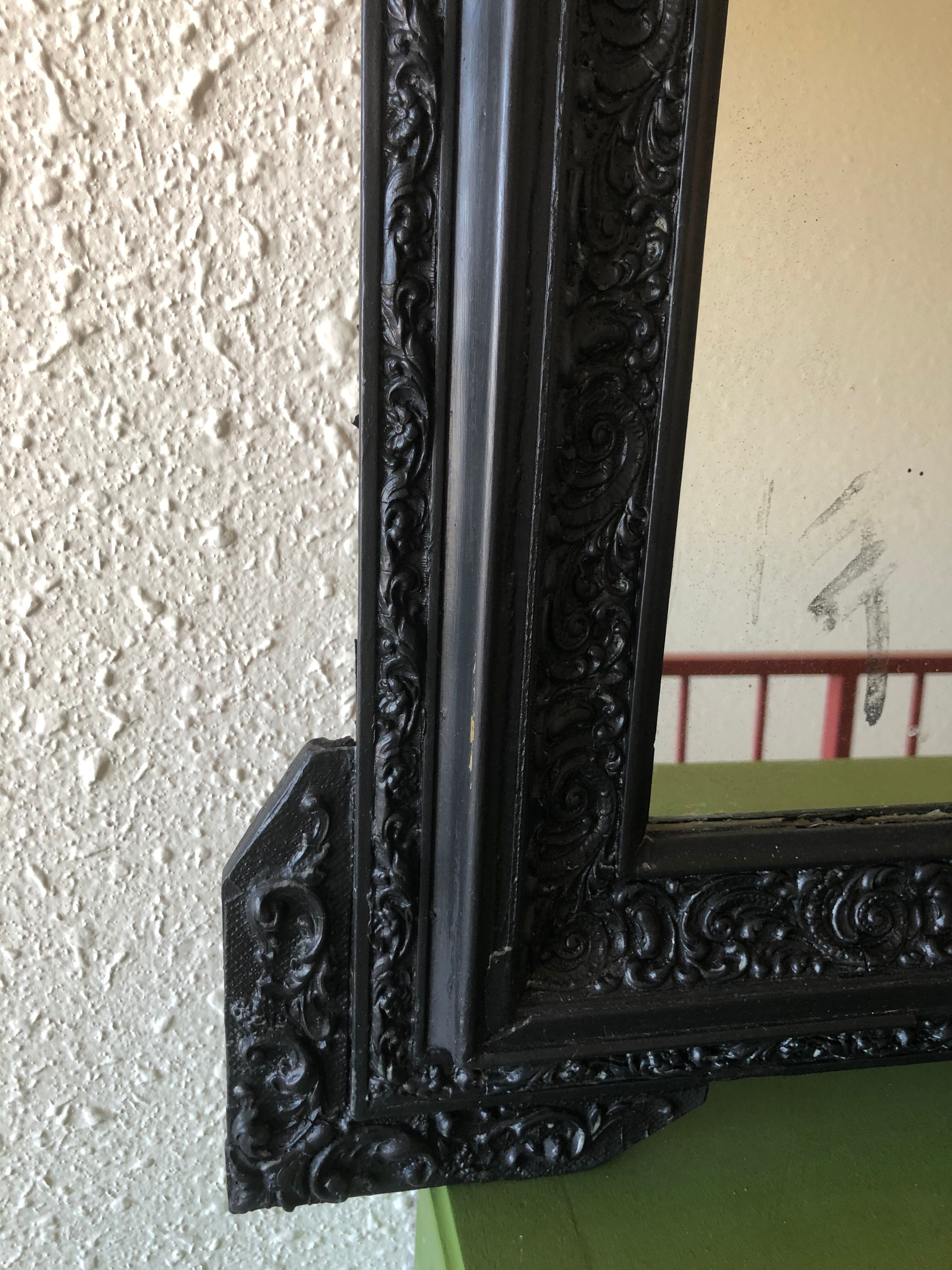 Old black patina mirror  65x96cm