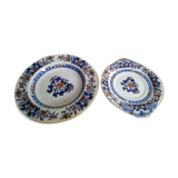 Lot de deux assiettes anciennes Minton 19ème