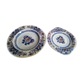 Lot de deux assiettes anciennes Minton 19ème