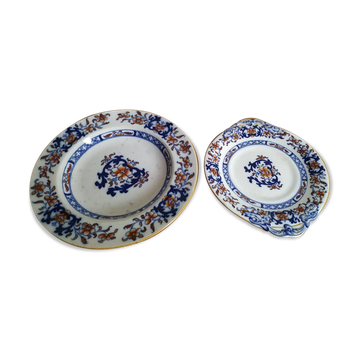 Lot of two old plates Minton 19th