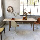Old farm table with 225 cm extension cords