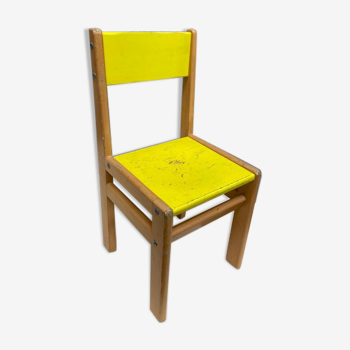 Chaise enfant école maternelle vintage