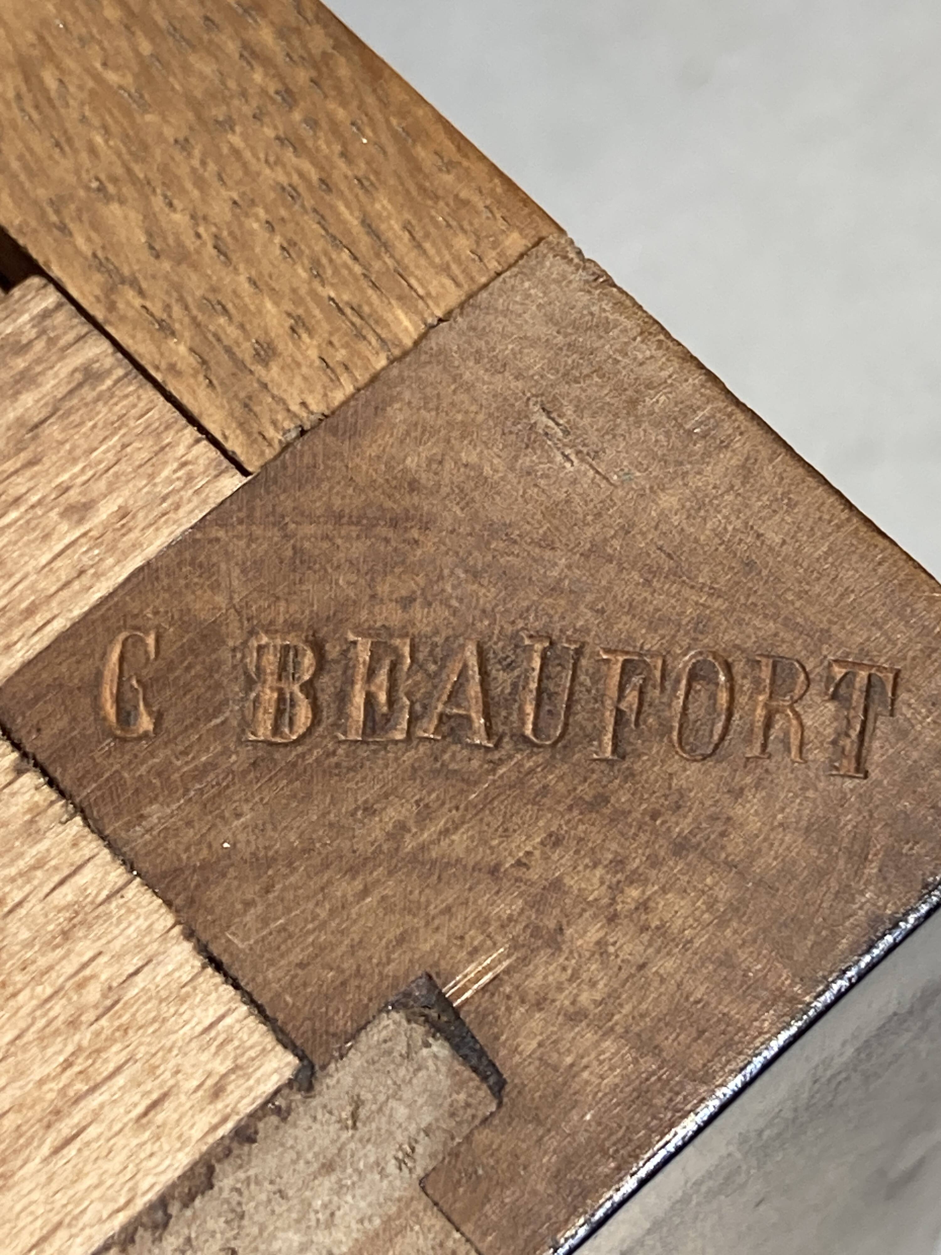 Louis XVI style chest of drawers with pink marble top