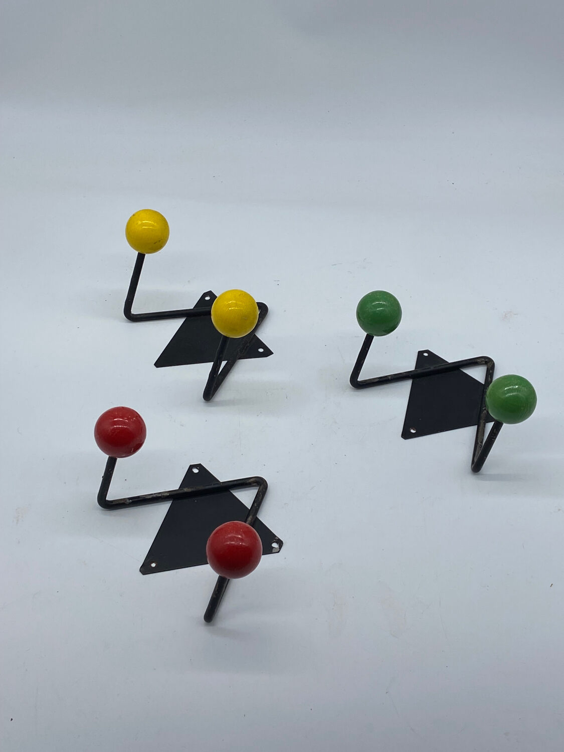 Hooks coat rack balls vintage