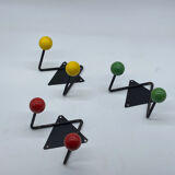 Hooks coat rack balls vintage