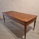 Antique French oak dining table with pine top – 19th century