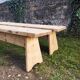 Paire de bancs de ferme bois massif 2 M