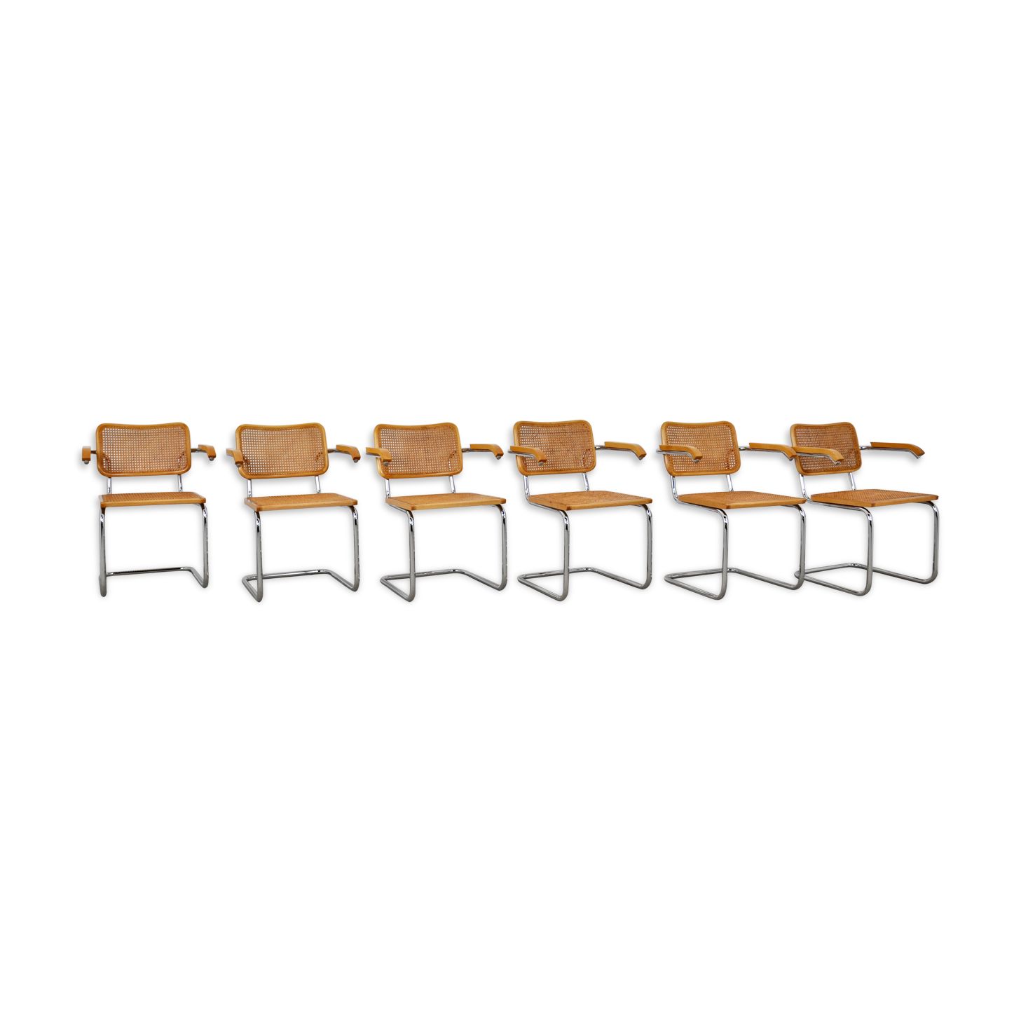 Set of 6 armchairs B64 by Marcel Breuer