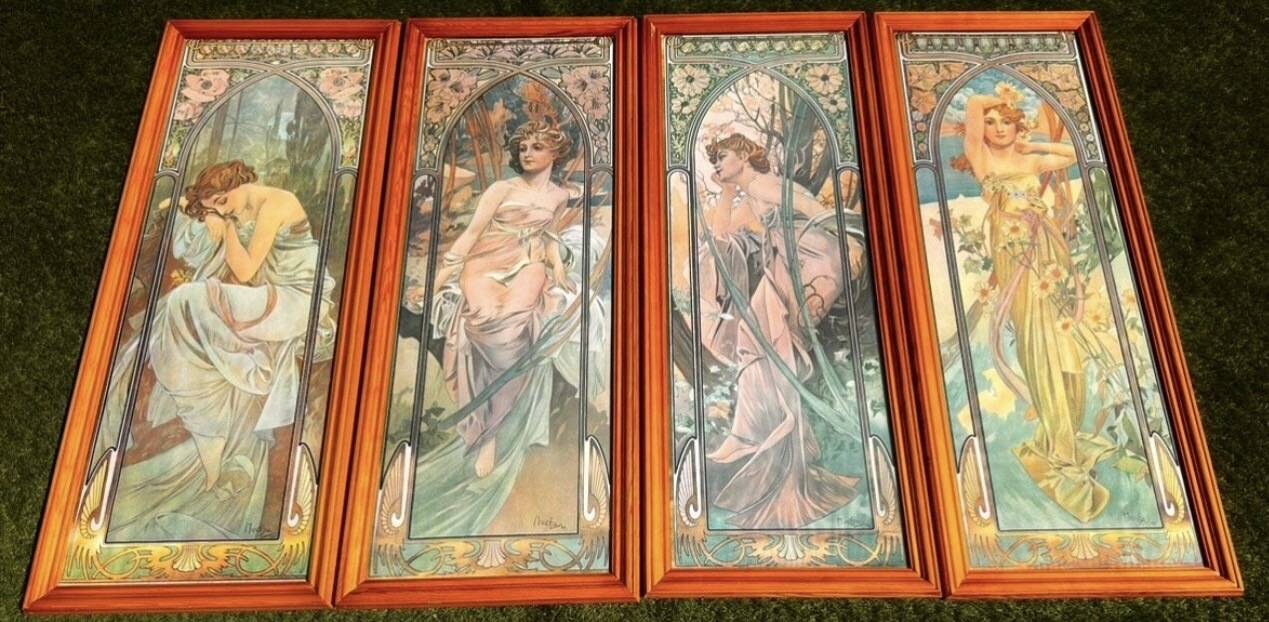 Alphonse Mucha "Les heures du jour" 1. Édition, impression pigmentaire d'archive