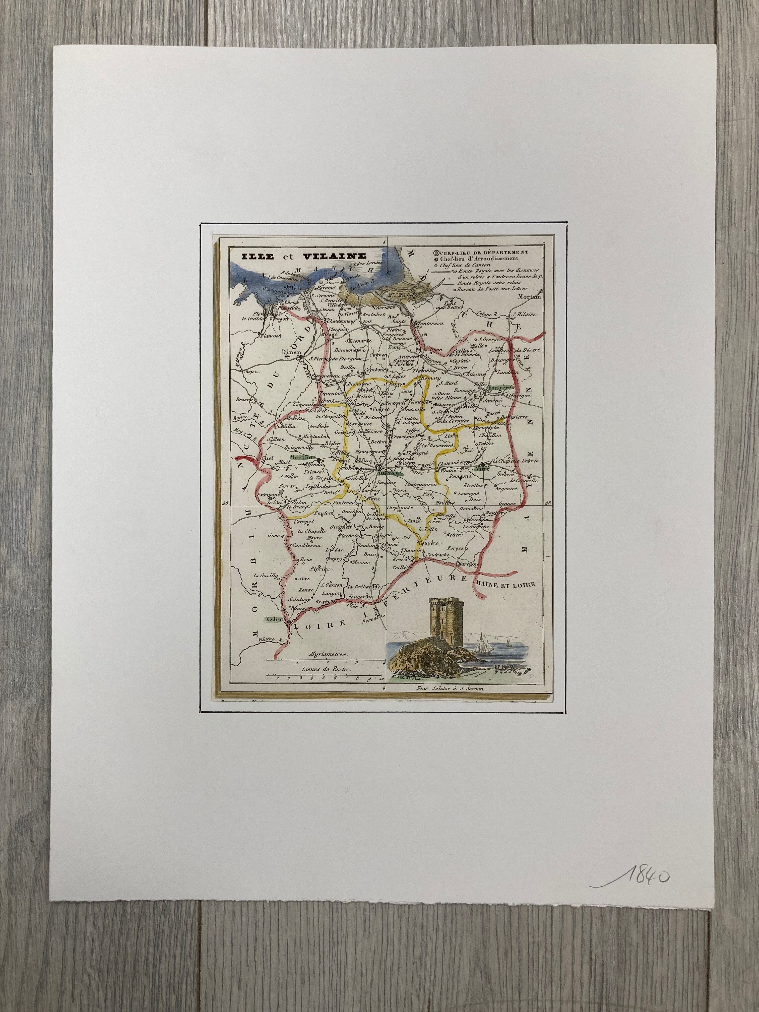 Old map Ille-et-Vilaine