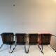 Quatre chaises vintage pied Eiffel