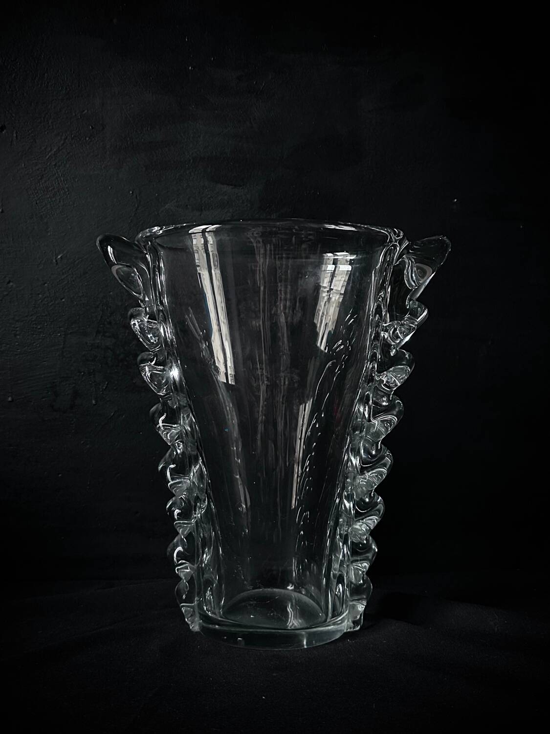 Large crystal vase