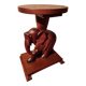 Bout de canapé éléphant, table d'appoint Art déco en bois