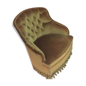 Ochre velvet toad chair