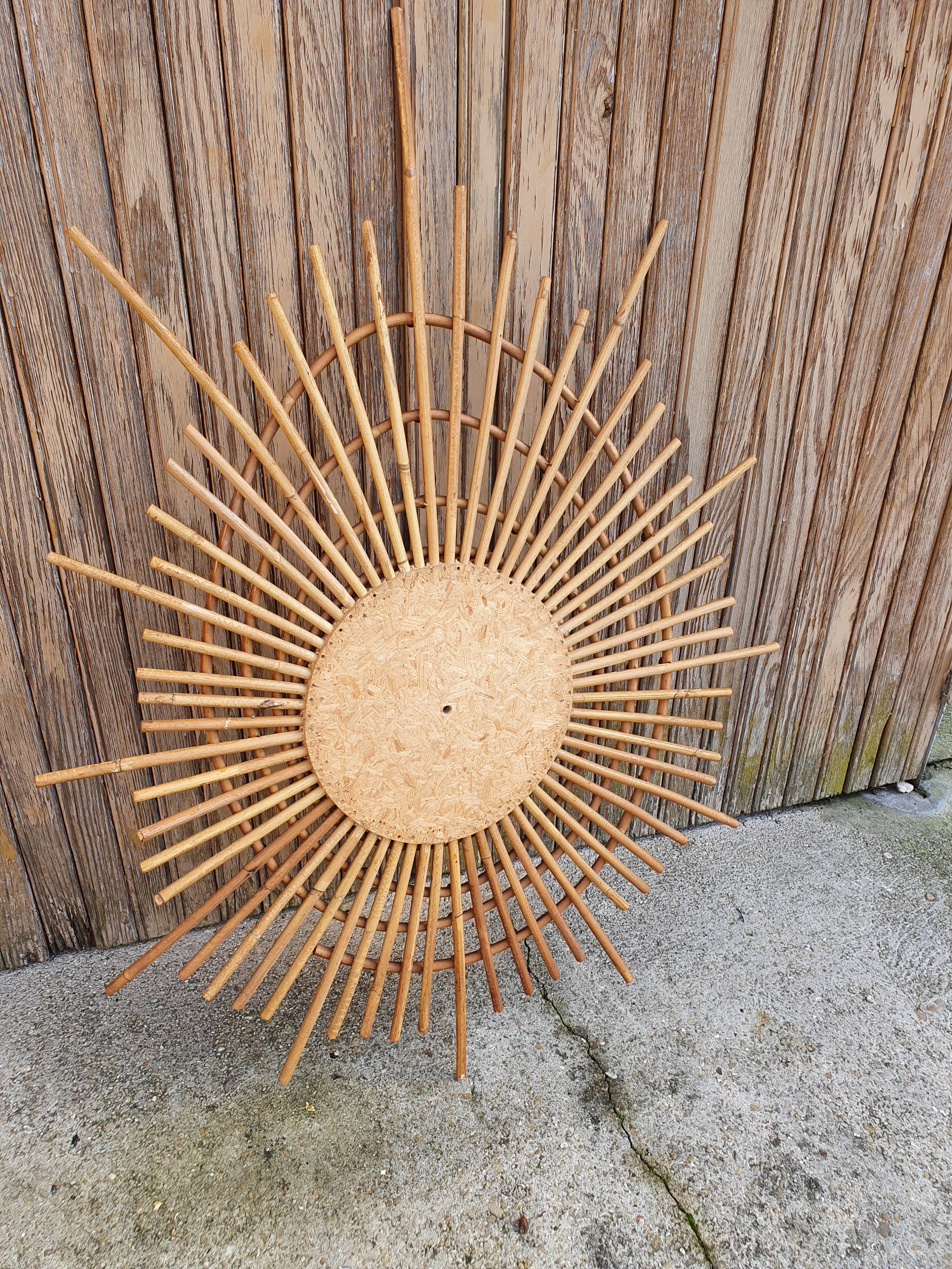 Rattan mirror year 50/60