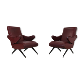 Italian leather armchair 1965