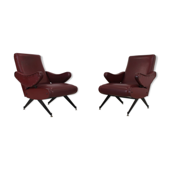 Italian leather armchair 1965