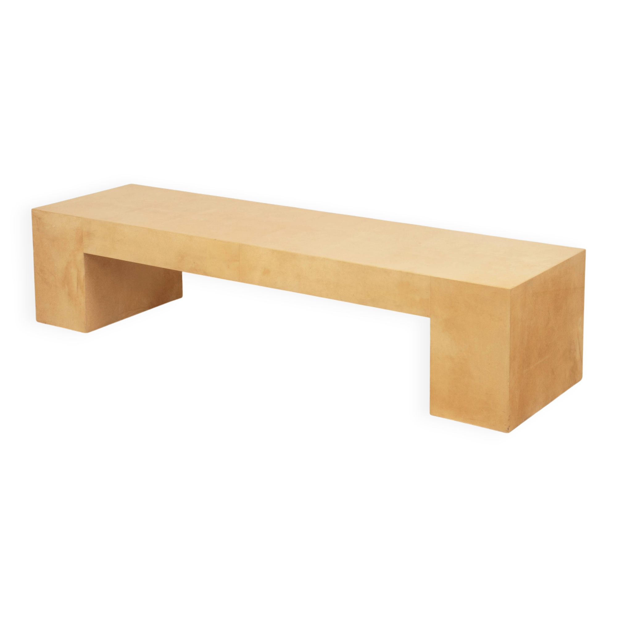 Giorgio Tura Mid-Century Parchment Custom Made Coffee Table for Tura Milano 1970