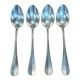 Set of 4 large spoons in the Vieux Paris style in silver-plated metal.