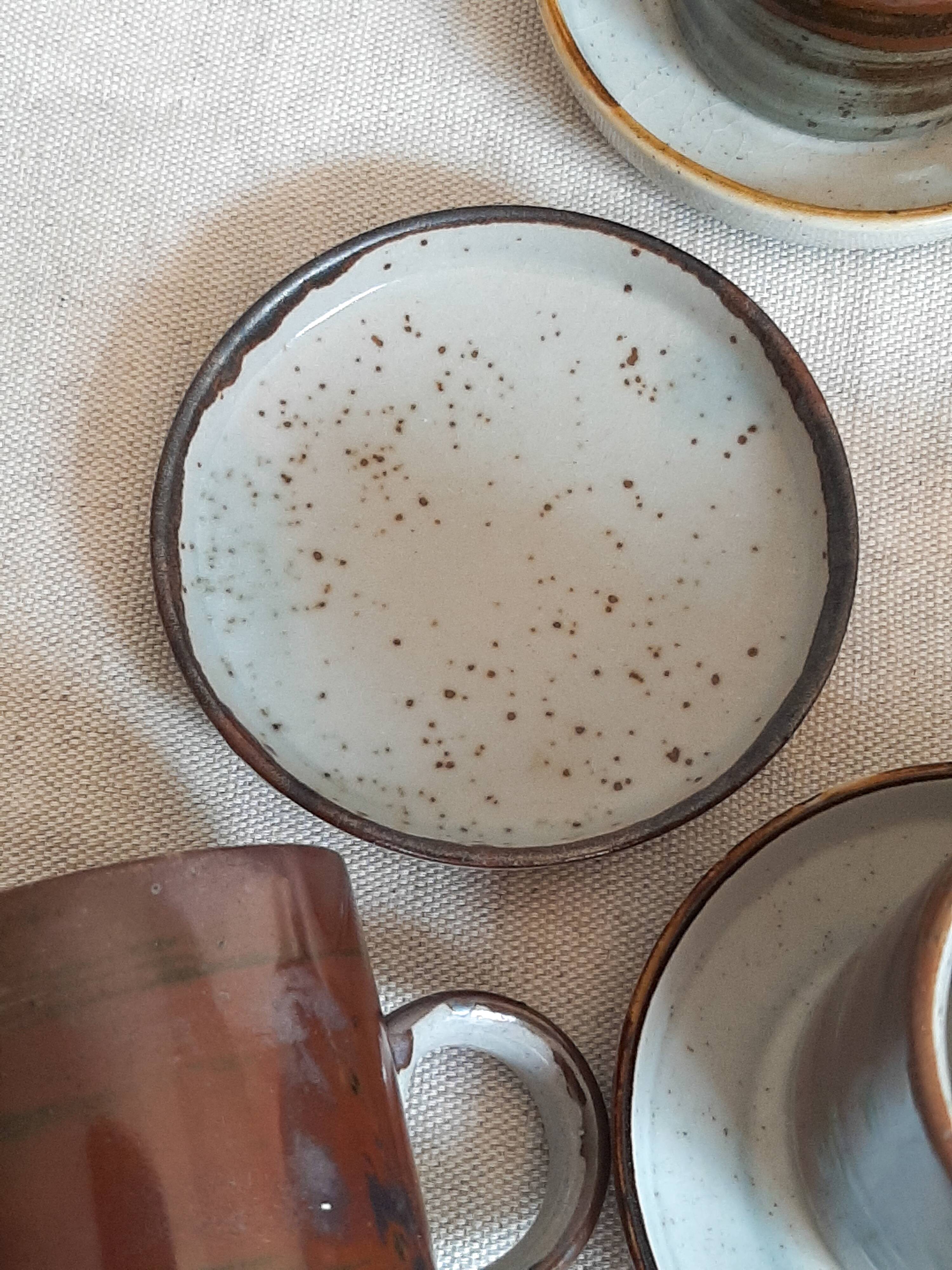 Vintage stoneware coffee mugs