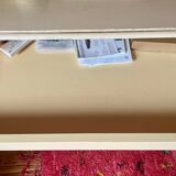 Weathered painted wood side table, TV table