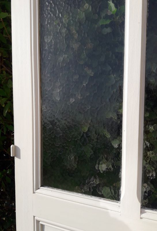 Old translucent glazed communication door 82.5x214.2cm (2)