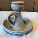 Vintage stoneware candle holder 1970