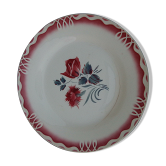 Assiette en faïence de Digoi 20 cmn Sarreguemines modèle Marjolaine n°1 diam 20 cm