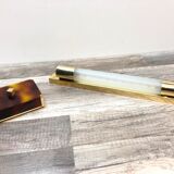 Gold Starry vintage 60 brass jewelry box - Galalithe scale-style