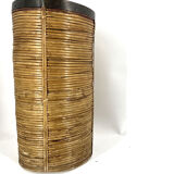 Italian copper and bamboo umbrella stand, 1960s