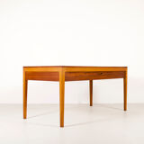 Scandinavian minimalist desk exotic wood 60's