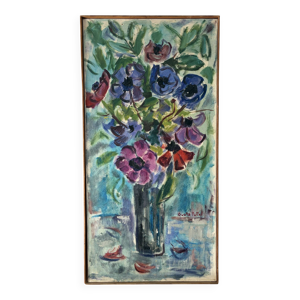 Anemones, huile sur toile