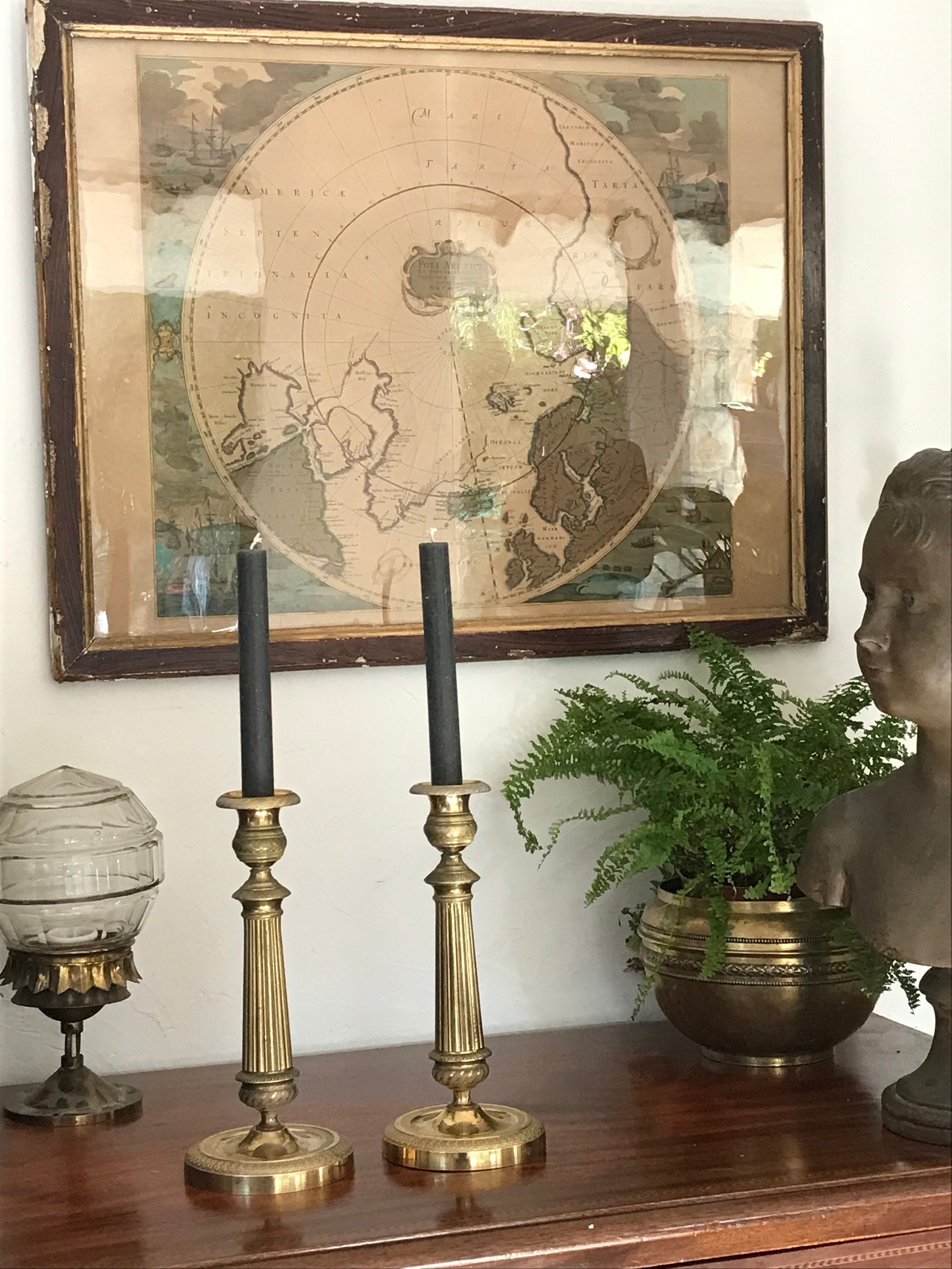 Pair of candle holders XIXeme